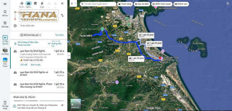 Bà Nà Hills cách Hội An bao nhiêu km?