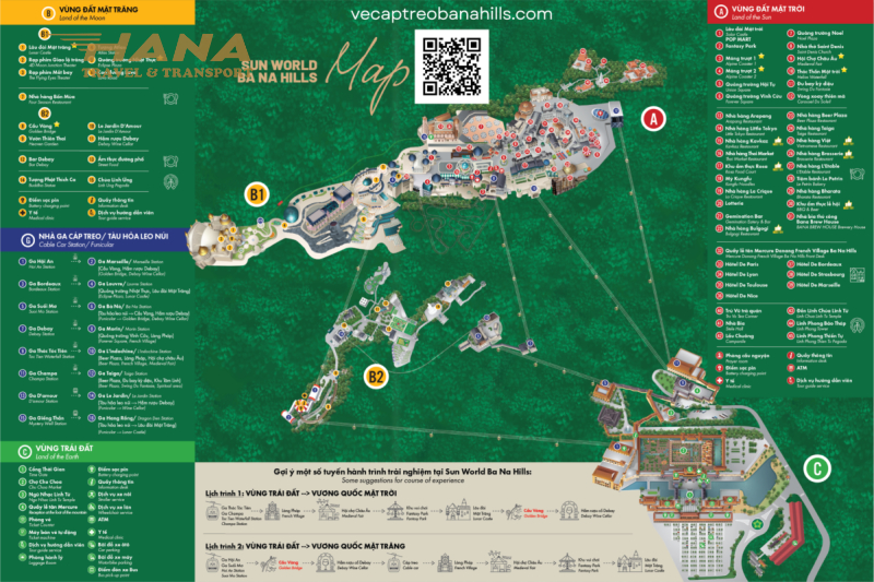 Những lưu ý "xương máu" khi sử dụng bản đồ du lịch Bà Nà Hills