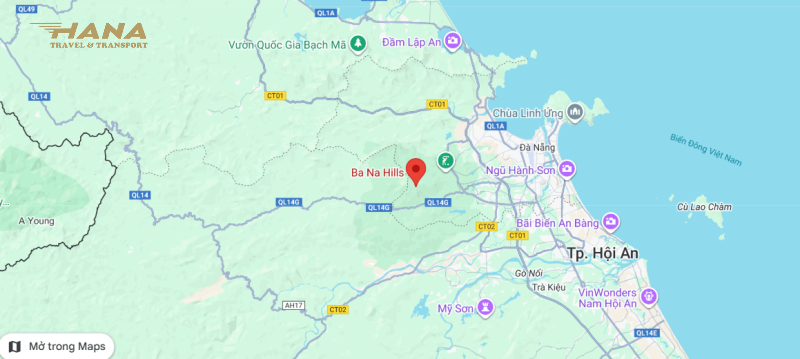 Vị trí chính xác tại Sun World Ba Na Hills