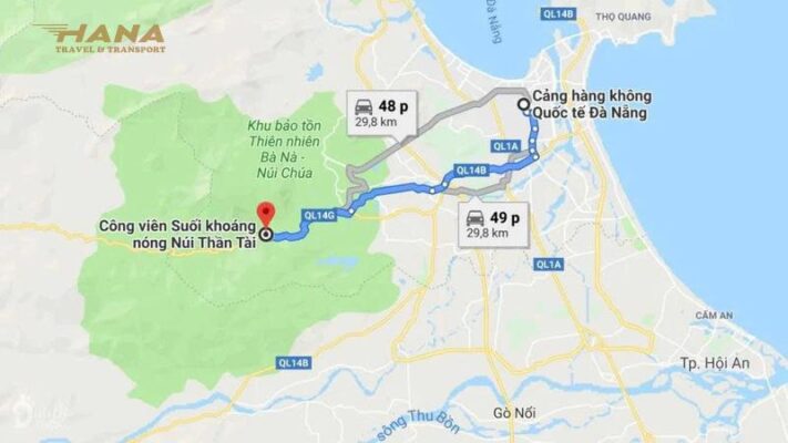 Núi Thần Tài cách Hội An bao xa?