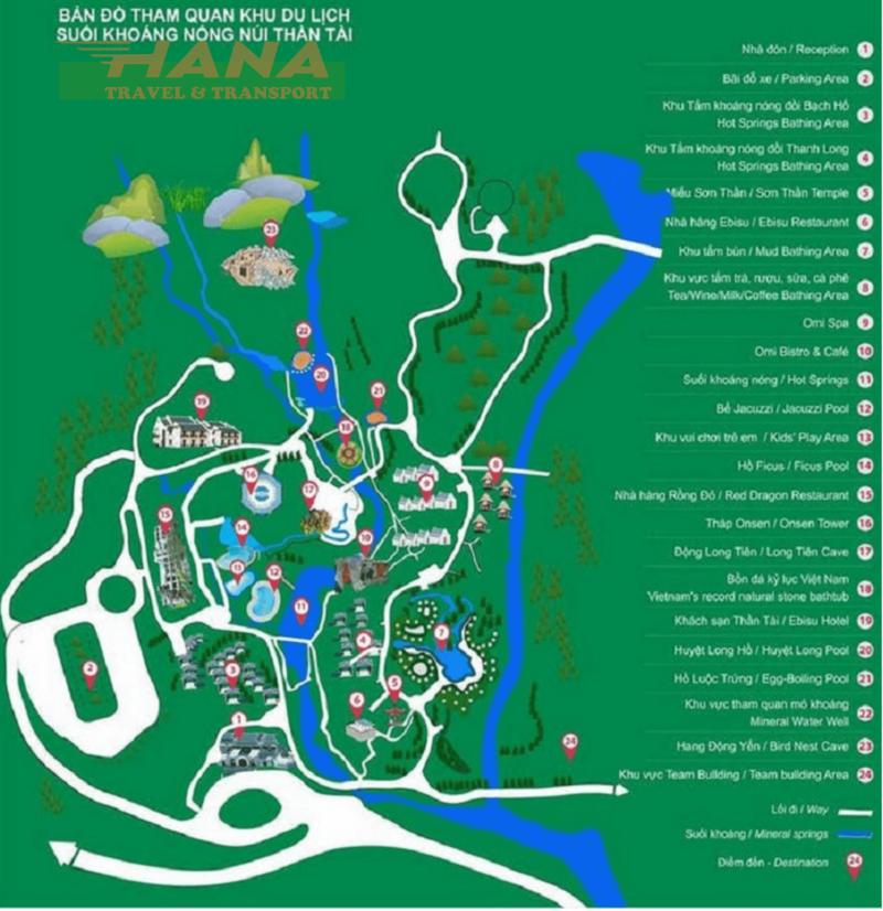 Tổng quan về bản đồ khu du lịch Núi Thần Tài