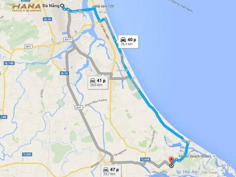 Từ Đà Nẵng đi Vinpearl Nam Hội An bao nhiêu km?