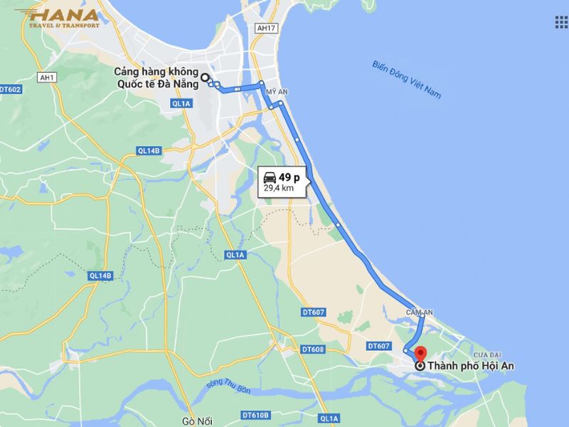 Đà Nẵng đi Hội An bao nhiêu km? Khoảng cách & Lộ trình
